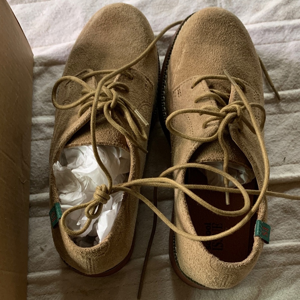 School Issue Uniform Buck Suede Shoes